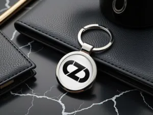 OZ Porte-clés Métal Look Premium Acier Inox